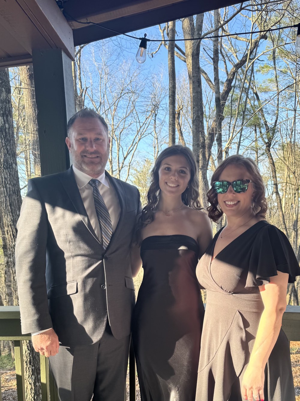 Jeff Busch with his fiancée and her daughter